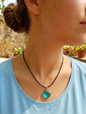 Necklace with Blue Heart pendant like new