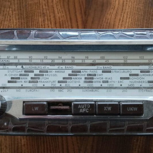 Retro car radio Neckermann 822y16 type 102984 kroko like new, 1964