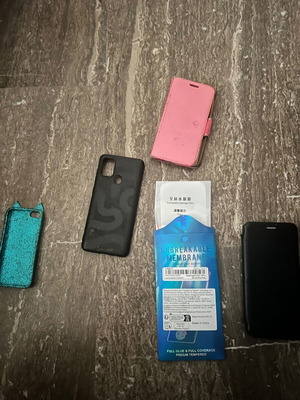 Various used mobile accessories, cases and screen protectors