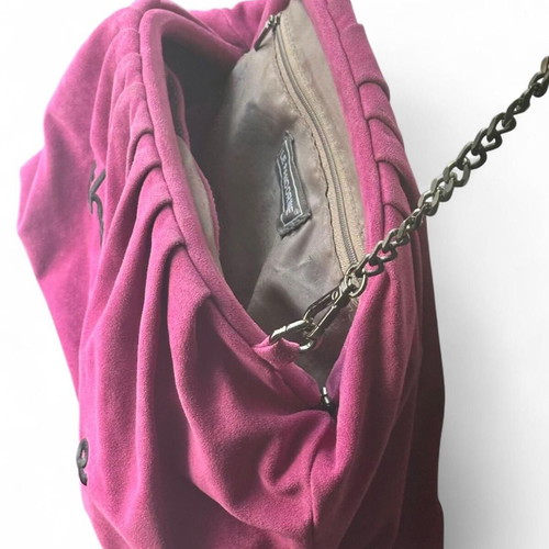 Le Pandorine Magenta Velvet crossbody bag used