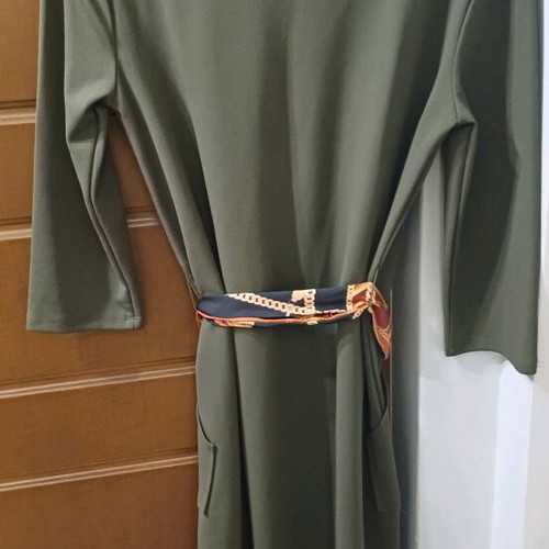 Zara dress like new, dark olive with -  16,00 - Vendora.cy