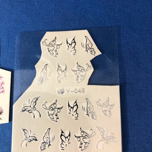 Water Nail Stickers Set of 6 used, full nail