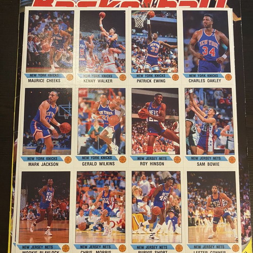 Panini NBA 1990-91 sticker album with complete set