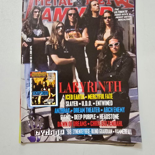 Metal Hammer magazine issue 163 August 1998 used, metal 90s