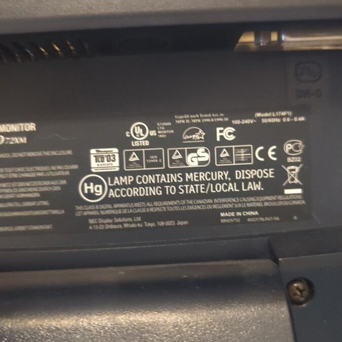 Οθόνη υπολογιστή NEC AccuSync LCD72XM 17 ιντσών μεταχειρισμένη