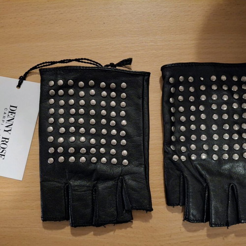 Denny Rose leather gloves women new, black