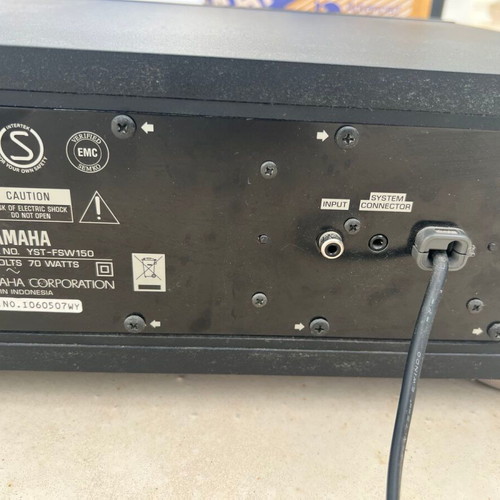 Yamaha YSP-4000 soundbar and YST-FSW150 subwoofer used home cinema system