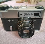 Vintage FED-5B camera with leather case