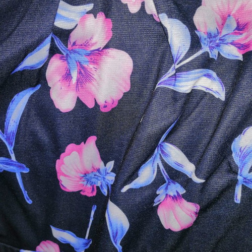Blue Vanilla dress blue spring floral print with waist belt