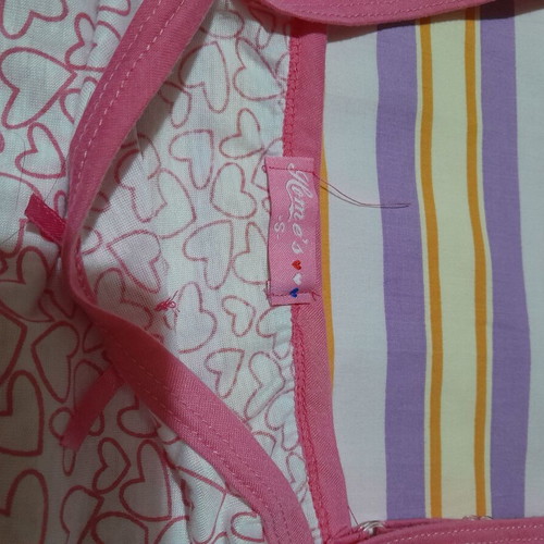 Pajamas white pink like new, size S, 90% cotton 10% polyester