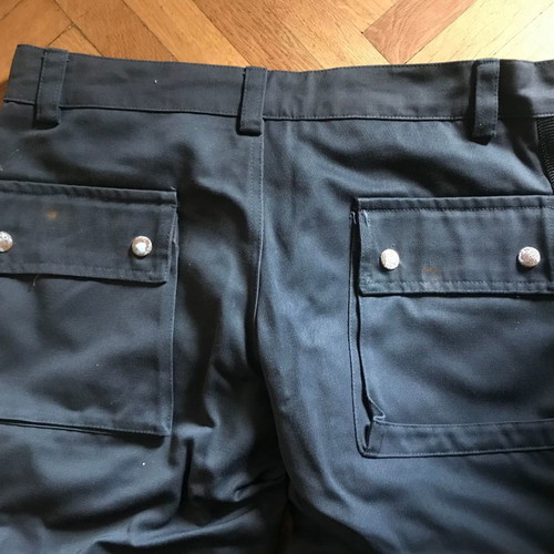 Black men's pants with pockets used, size M, rock metal style