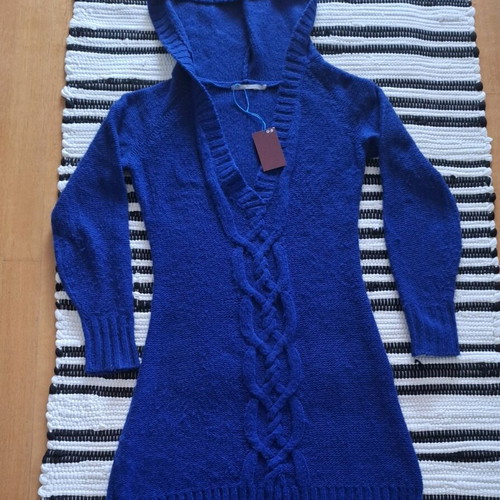 In Wear wool and cashmere sweater with hood, new, blue, size S