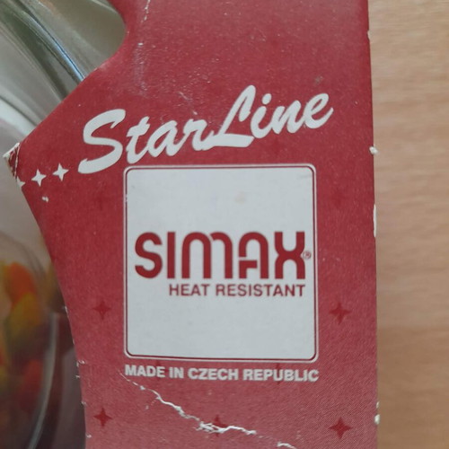 Round heat-resistant SIMAX cookware with lid 1l new