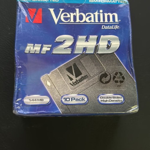 Verbatim Mf2HD 3.5” floppy disks, pack of 10, 1.44MB