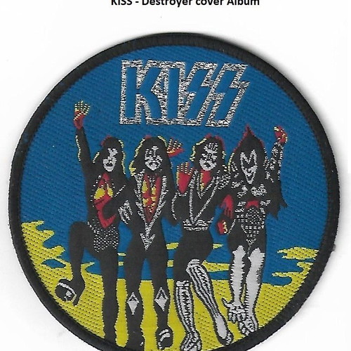 KISS Destroyer Cover Woven Patch new, 9cm diameter