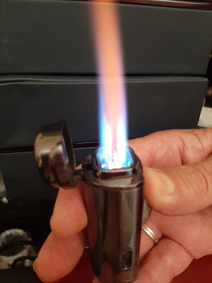 Cohiba Turbo Gun Metal lighter used, 4 flames