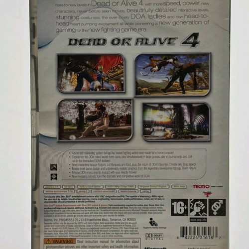 Xbox 360 Dead or Alive 4 Classics like new