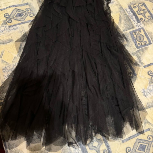 Tulle skirt asymmetrical with tutu points new, black