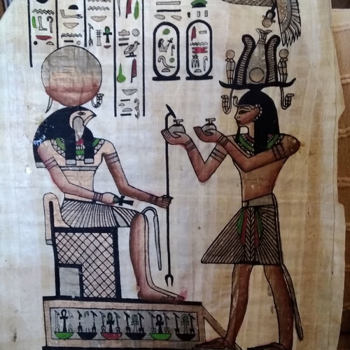 Papyrus Egypt used with images 42x32 cm