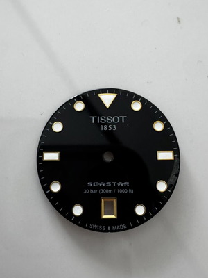 Tissot καντράν ρολογιού Seastar 40mm, μαύρο με σημάδι ατέλειας