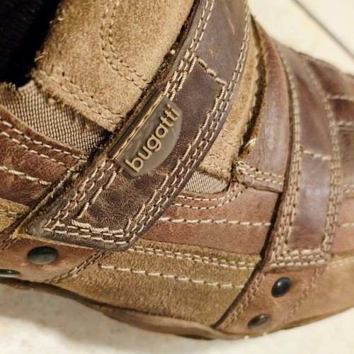 Bugatti leather men's shoes like new, brown, size 43-44