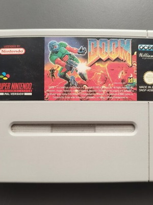 Nintendo SNES Doom μεταχειρισμένο παιχνίδι, λειτουργεί κανονικά