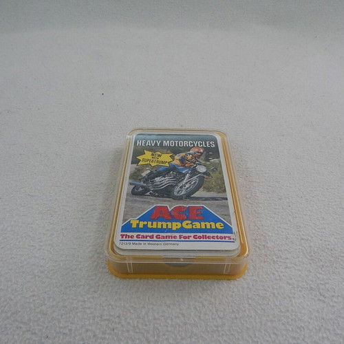 Ace Trump Game card set used, 32 motorcycles from 70s-80s