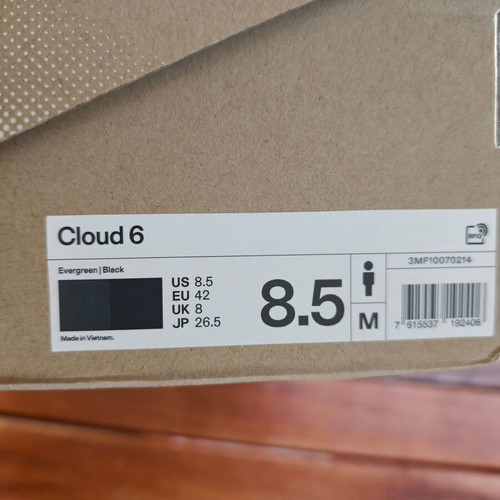 On Cloud 6 men's running shoes EU 42 evergreen/black