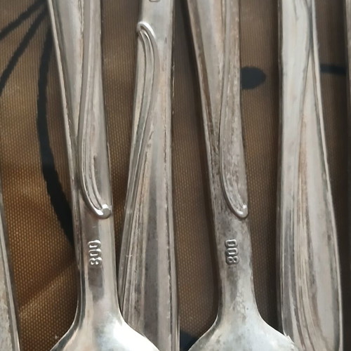 Silver plated 800 teaspoons set of 12 like new