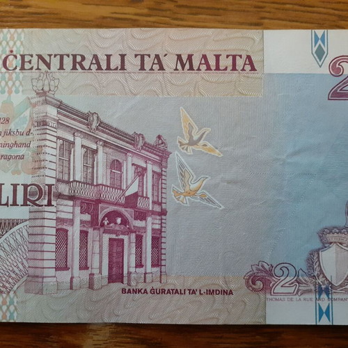 Malta 2 Liri banknote 1967
