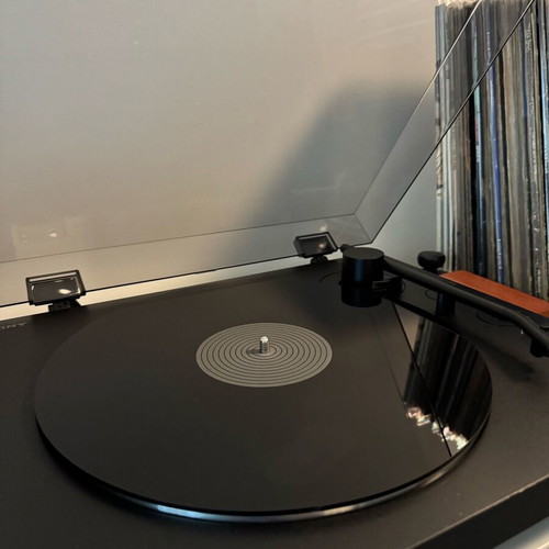 Acrylic Slipmat 12” μαύρο glossy 3mm για πικάπ σαν καινούργιο