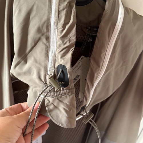 Adidas Stella McCartney windbreaker jacket new, gray beige, size S