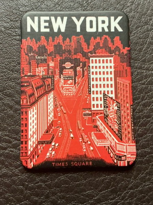 New York fridge magnet new, retro style