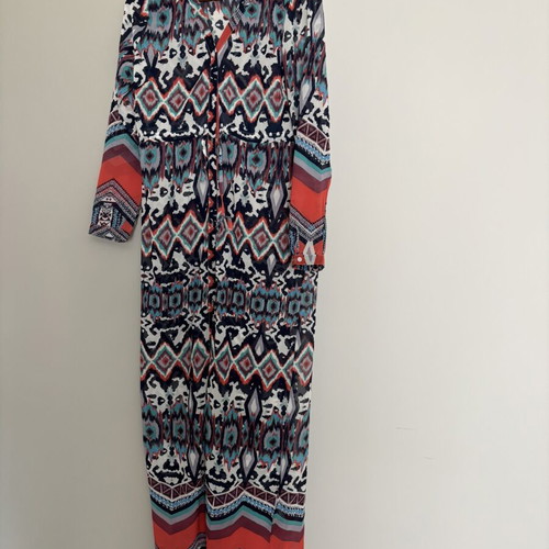 Ethnic Axel Caftan Dress like new with geometric patterns