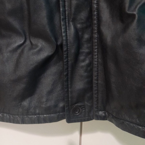 Leather men's jacket Bossini like new, black, size 46