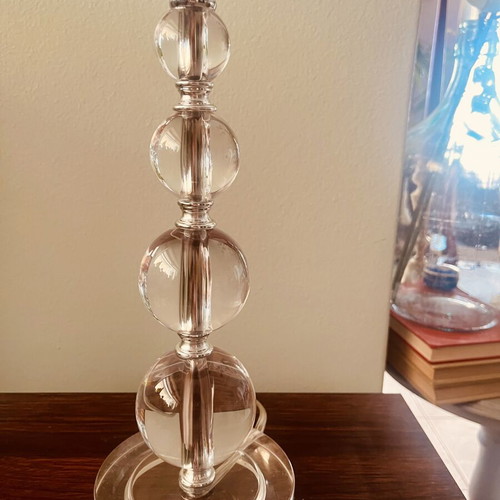 Vintage Lucite Table Lamp, Mid-Century Modern, 56 cm