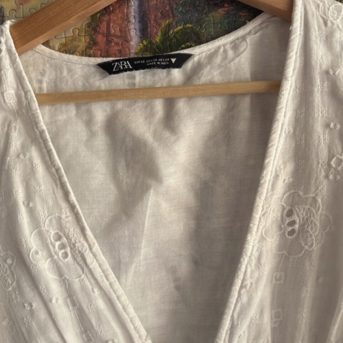 Zara boho white mini skirt new, size XS EU