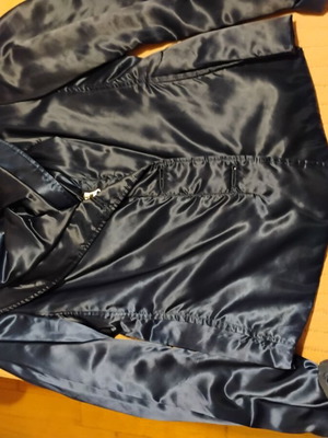 Toi Moi satin jacket used, blue, size S