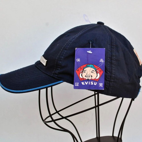Vintage blue embroidered Evisu cap, unbranded