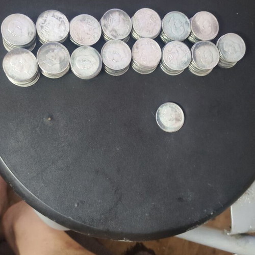 Silver 20 Drachma coins used, pack of 152, 1960 Greece