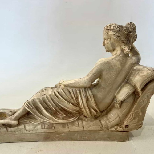 Pauline Bonaparte Borghese statue used, vintage 13x9