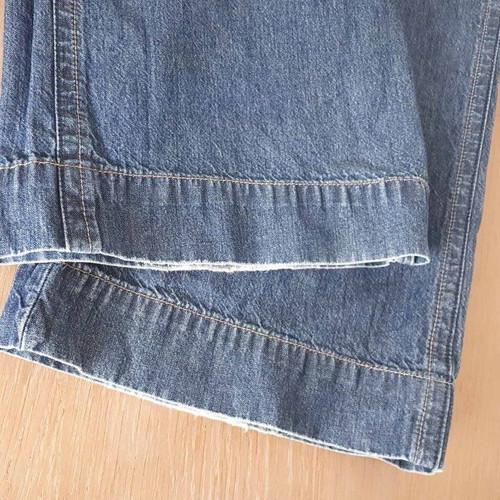 Jeans used with wide leg, low waist, blue