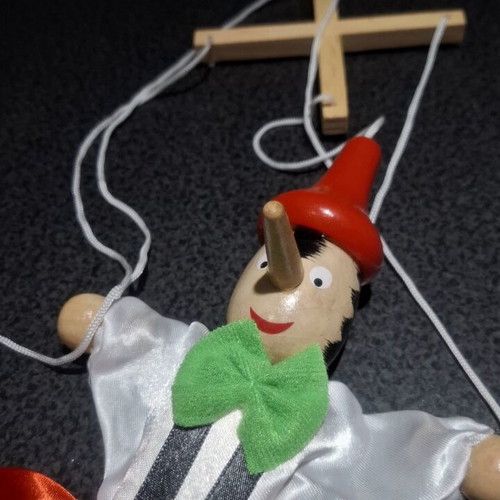 Wooden Pinocchio Marionette decorative handmade, new
