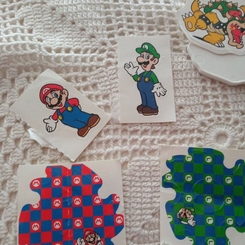 Super Mario Kinder Joy Stickers and Pop It like new