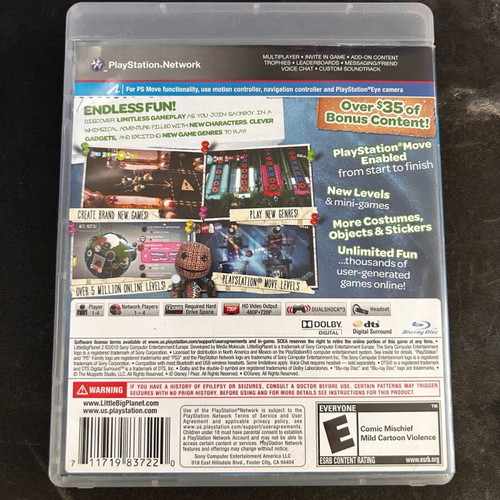 Little Big Planet 2 Special Edition PS3 game like new