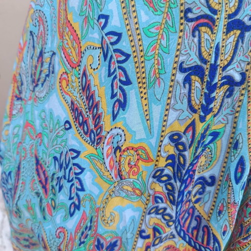 Boho long dress 100% silk backless new, one size