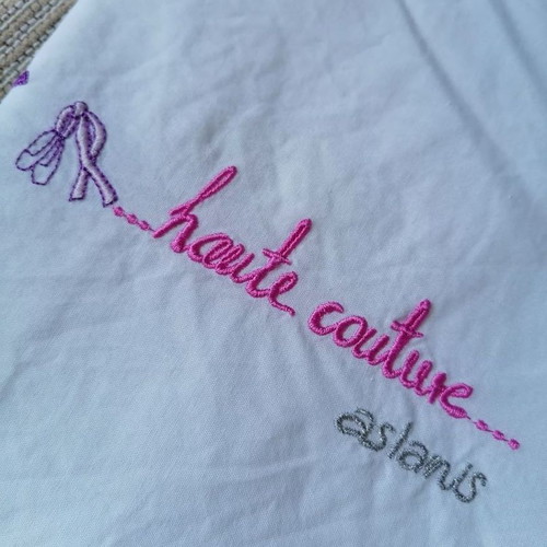 Aslanis baby pillowcase with embroidery like new, cotton 30x50 cm