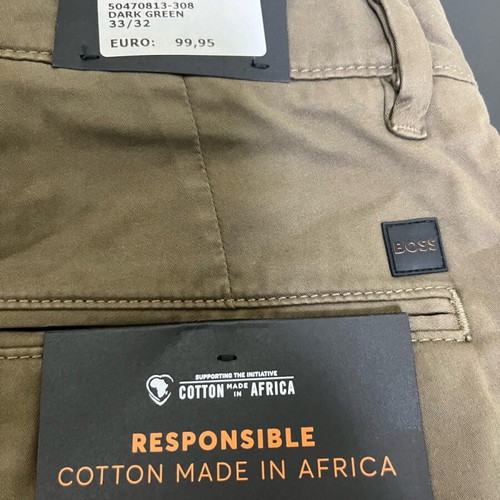Chino pants Boss Orange new with oil stain slim fit size 33/32