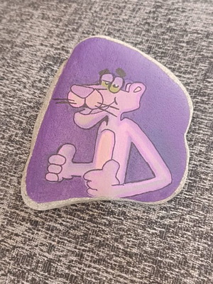 Painted stone new with acrylic colors