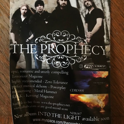 promo sticker/flyer: The Prophecy, Into the light, doom metal collectible lp vinyl my dying